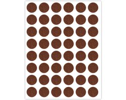 48 Stuks Vilten Kastdeurbumpers, 1,3cm Bruine Vilten Meubelbeschermers Rond Vrij Kastbeschermers Zelfklevend Vilten Pads voor Bed Tafel Stoel Bank Wasmachine Kast