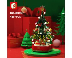 486+ PCS Kerstboom Bouwstenen/Verlichting Street View Muziekdoos Gemonteerd Bouwstenen/Kinderspeelgoed/Vakantiegeschenken