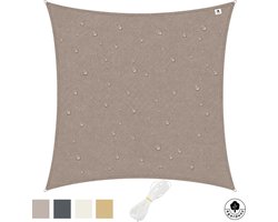 4gardenz Schaduwdoek Waterafstotend Vierkant 5x5 mtr - Taupe