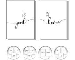 4Good Office, Home, Bedroom, Dining Room, Say Poster - It's Good to Be Home Quote Art Print Typography Wall Decoration - ShopVlot