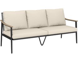 4goodz 3-zits Tuinbank - Afneembare Kussens - Stalen Frame