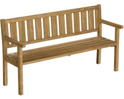 4goodz 3 zits weerbestendige Tuinbank Hout met rugleuning en armleuningen