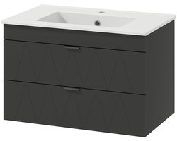 4goodz Hangende Wastafelonderkast met Wastafel Soft-Close - Zwart