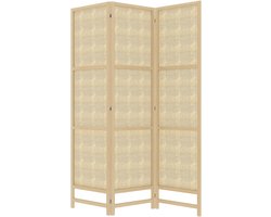 4goodz Kamerscherm Opvouwbaar - Roomdivider Rotan 135x180 cm - Bruin/Zwart