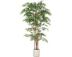 4goodz kunstplant Banyanboom met massieve stam 180 cm - Groen