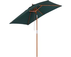 4goodz Rechthoekige Parasol bamboe 200x150x230 cm - Groen