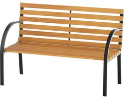 4goodz Tuinbank 2-zits zitbank staal + hout - draagvermogen 230 kg