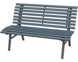 4goodz Tuinbank Weerbestendig Aluminium 67x123x79 cm - Blauw