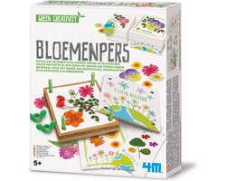 4M Knutselen - Bloemenpers - Creatief Speelgoed - Hobbypakket Bloemen - Green Creativity - 5+