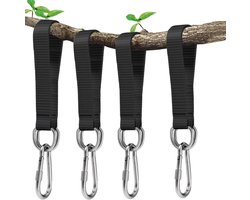 4pcs Hammock Mount - 50cm x 25mm Swing Attachment met 4 Carabiners en D-Ringen - Tree Swing Straps - Heavy Duty Hammock Straps voor Boom Schommelstoel en Hammock Stoel