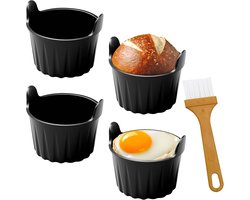 4pcs Silicone Moulds - Air Fryer Nonstick Oven Moulds - Keuken Accessoires - Herbruikbare Silicone Insert Pot Liner voor Baking Pudding en Eieren