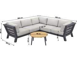 4SO Meteoro/Mindo hoekbank loungeset - 4-delig