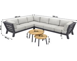 4SO Meteoro/Mindo hoekbank loungeset - 6-delig