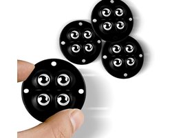 4stuks - Meubelminiwielen - wieltjes voor onder meubels - Zwenkwielen - Verschuiven van meubels - zelfklevende meubelrollen - 360 ​​graden draaibaar - Mini Wielen - Zwenkwielen set van 4 - Zwart