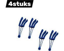 4stuks - Stofborstel - Multifunctionele reinigingsborstel - Gordijnreiniging en stofverwijdering - Geschikt voor gordijnen, airconditioners en jaloezieën - Kierenborstel - Afneembare en wasbare reinigingsclip - Blauw