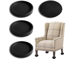 4stuks - Vloermatten - Vloerbeschermers - Antislip Matjes - Vloerbeschermer Wieltjes - Meubelonderzetters - Stoelpootdoppen - Bedverhogers - Anti Kras Vloerbeschermer - kras - Siliconen Meubelonderzetters