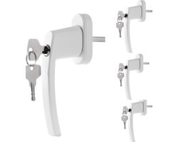 4x Afsluitbare raamkruk - Inclusief sleutel - Raamsluiting handvat met draai- en kiepfunctie