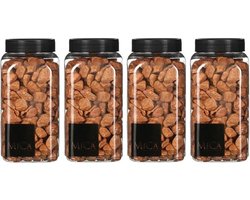 4x Decoratie/hobby steentjes terra cotta 650 ml - Home Deco - Woonaccessoires - Decoratie materialen