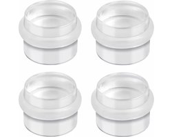 4x Deurstopper zelfklevend, 4 stuks ronde deurstoppers vloer zonder boren, transparante deurstopper, klein, zelfklevend, geschikt voor alle harde vloeren, ter bescherming van muren en meubels