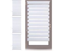 4x duo rolgordijn - roljaloezieën lichtdoorlatend - duo jaloezie zonder boren