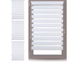 4x duo rolgordijn - roljaloezieën lichtdoorlatend - duo jaloezie zonder boren