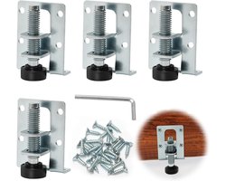4x Heavy Duty Verstelbare Meubelpoten/Stelvoeten met Schroeven - Voor Werkbank en Tafel