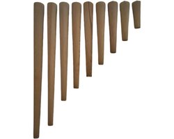 4x Houten Meubelpoten Donker Onderstel voor Tafel en Kast