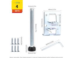 4x In Hoogte Verstelbare Meubelpoten Set - M9 x 102mm - Stevige Nivelleerpootjes voor Kast, Tafel en Werkbank