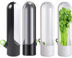 4x Kruiden bewaarcontainer - Verse Kruidenhouder - Groenten - Koriander - asperge - Salade - Koelkast - Kruiden spaarder - Peterselie Asperges Fresh Keeper Herb Vanilla Storage Container Houdt Greens and Groenten Fresh Langer voor keukengereedschap