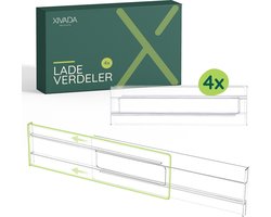 4x Lade verdeler Verstelbaar - Keuken & Badkamer - Transparant - Kast indelen - Lade Organizer Make-up