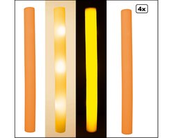 4x LED Foam stick licht oranje - Holland Orange festival thema feest party disco led verlichting fun
