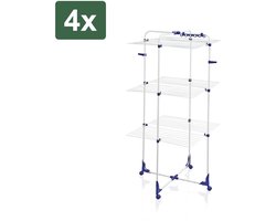 4x Leifheit Classic Tower 340 droogrek - 34M drooglengte - Klein oppervlak, grote capaciteit - Flexibel ontwerp - Gemakkelijke verplaatsing