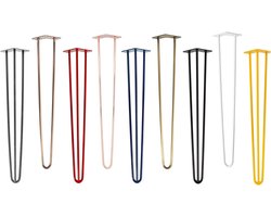 4x Metalen Hairpin Tafelpoten voor DIY Meubels - 86 cm Hoog - Industrieel Antraciet