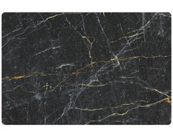 4x Placemat Black Marble | 45x30cm | Anti-slip | onderlegger | tafeldecoratie |placemats kunststof | marmer zwart