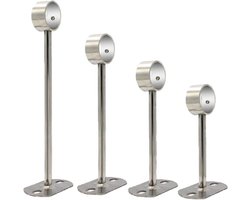 4x Plafondbeugels voor Gordijnroedes - RVS Houder voor 25mm Stangen