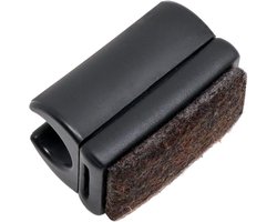 4x Ronde Klemglijders met Vilt voor Buisstoelen Ø 10-11 mm - Zwart