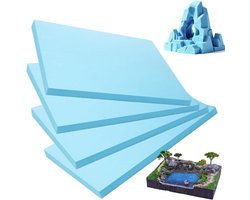 4x Schuimplaat Hardschuim 30x20x2 cm voor Modelbouw en Knutselen