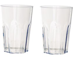 4x stuks onbreekbare kunststof camping drinkglazen/waterglazen 400 ml - polycarbonaatglas