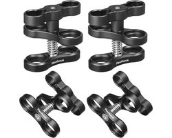 4x Universele 1 Inch Kogelklem Mount Adapter voor Onderwaterbehuizing en Camera Verlichting