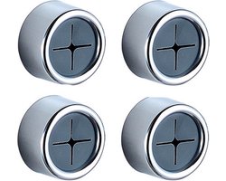 4x Zelfklevende Handdoek Houder Set - Kindvriendelijk - Anti-Stoot Ophang Haak Zonder Boren - Handdoekhaak - Chrome - Kliksysteem Theedoek - Handdoekklem