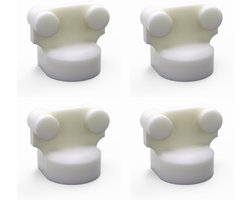 4x Zwevende Gordijnrollers, Compatibel met IKEA Kvartal Rail, Soepele en Stille Bevestiging