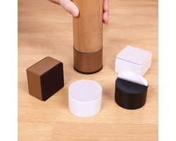 5 cm Lift Meubelstijgingen, Carbon Steel Bed Risers, Diameter 8 cm Zelfklevende Heavy Duty Meubelverhogers, Voegt 5 cm Hoogte toe aan Bedden Banken Kasten Ondersteunt 20 pond, Vierkant Wit 4 pack