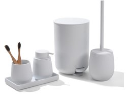 5-delige Badkameraccessoires Set - Badkamerorganizer - Wit