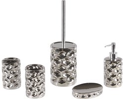 5-delige badkameraccessoireset TIRUA Keramiek Zilver