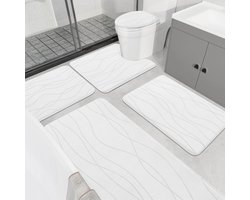 5-delige Badmat Set met Traagschuim - Ultra Absorberend & Antislip Badkamertapijt