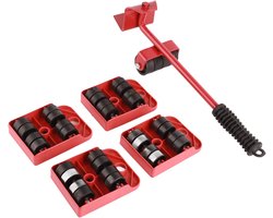 5-delige Meubelwagen, Meubelverhuizer Met Wielen En Meubellifterset, 200 Kg Lager, Voor Het Verplaatsen Van Zware Meubels, Koelkast, Bank, Kast