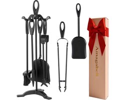 5-delige schoorsteen gereedschapsset 64 cm voor open haard - Smeedijzer Tools