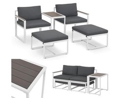 5-delige Tuinmeubelset voor Buiten | Luxe Lounge Set met Tafel en Kussens | Perfect voor Tuin en Balkon