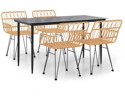 5-delige Tuinset | Tuinmeubelset | Zitgroep poly rattan