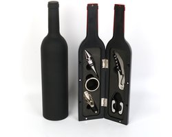 5 Delige Wijnset - Kurkentrekker en meer – Foliesnijder - Wijnafsluiter - Wijn accessoires - Wijn tool set – Opener - Wijnopener – Flessenopener – LOUZIR